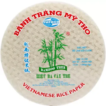 Banh Trang MyTho Tufoco 400g 22cm Goi Cuon - Ba Cay Tre