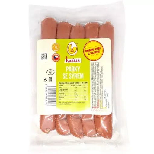 DZ Klatovy 250g Párky Se Sýrem