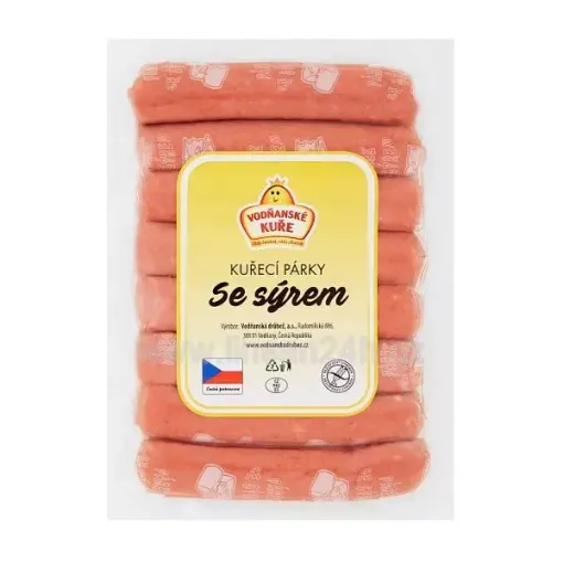 Vodňanské Kuře 290g Kuřecí Párky Se Sýrem