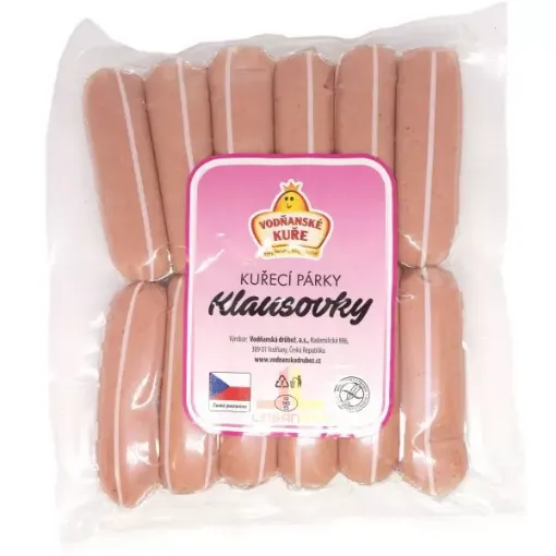Vodňanské Kuře 340g Kuřecí Párky Klausovky