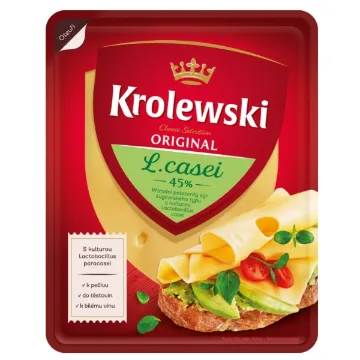Krolewski Sýr L.Casei 45% plátky 100g(HDB_20n)