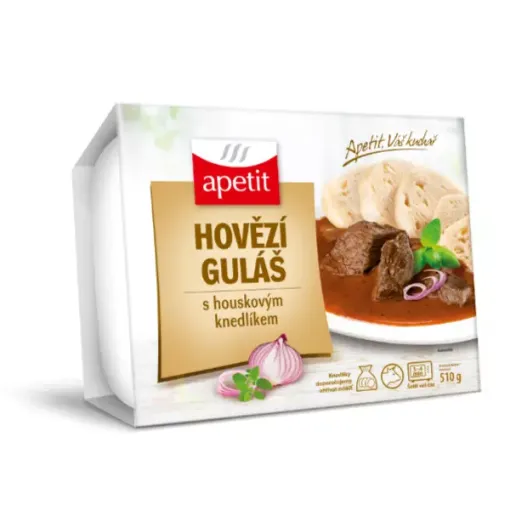 Apetit 510g Hovězí guláš, houskový knedlík