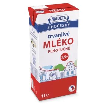 Madeta Mléko Trvanlivé 1L Plnotučné 3,5%
