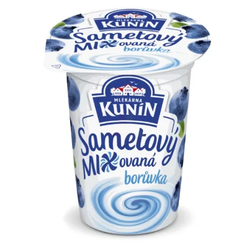 KUNÍN  jogurt 150g Borůvka Sametový