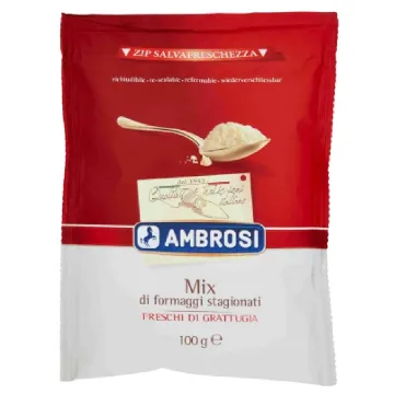 IT. Sýr strouhaný 100g FORMAGGIO MIX GRATTUGIATO - AMBROSI