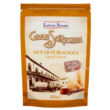 IT. Sýr strouhaný 100g FORMAGGIO MIX GRATTUGIATO - SORESINA