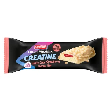 High Protein Creatine Bar 60g White Choc Strawberry 