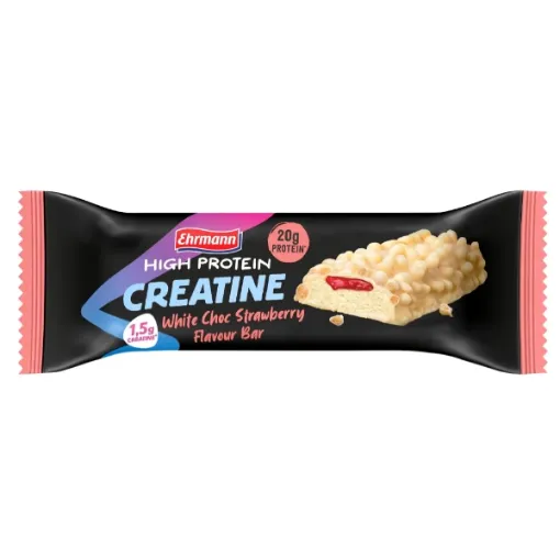 High Protein Creatine Bar 60g White Choc Strawberry 