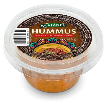 Krajánek Hummus 135g s Rajčaty a slunečnicovými semínky