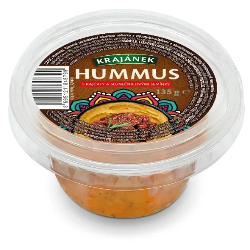 Krajánek Hummus 135g s Rajčaty a slunečnicovými semínky