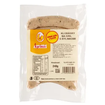 DZ Klatovy Grill Klobásy 200g Kuřecí s bylinkami